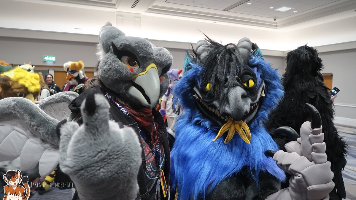 Gotta have birds flipping the bird!
Ft. <a href="/VrykolaKosplay/">Vryko</a> 

#FursuitFriday
📷: <a href="/ThunderTail22/">Thunder Tail 🇬🇧🐯</a>