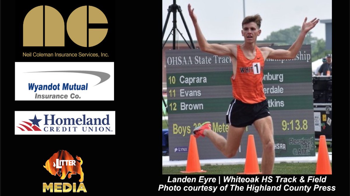 Litter Media (@litter_media) on Twitter photo The <a href="/NCIS_1982/">Neil Coleman Insurance Services, Inc.</a> -Wyandot Mutual-Litter Media Player of the Week presented by <a href="/HomelandCU/">Homeland Credit Union</a> is Whiteoak HS's Landen Eyre. Eyre successfully defending his state championship in the 3200 Meter Run and added the state title in the 1600 Meter Run in which he placed 3rd in last season. The <a href="/NCIS_1982/">Neil Coleman Insurance Services, Inc.</a> -Wyandot Mutual-Litter Media Player of the Week presented by <a href="/HomelandCU/">Homeland Credit Union</a> is Whiteoak HS's Landen Eyre. Eyre successfully defending his state championship in the 3200 Meter Run and added the state title in the 1600 Meter Run in which he placed 3rd in last season.