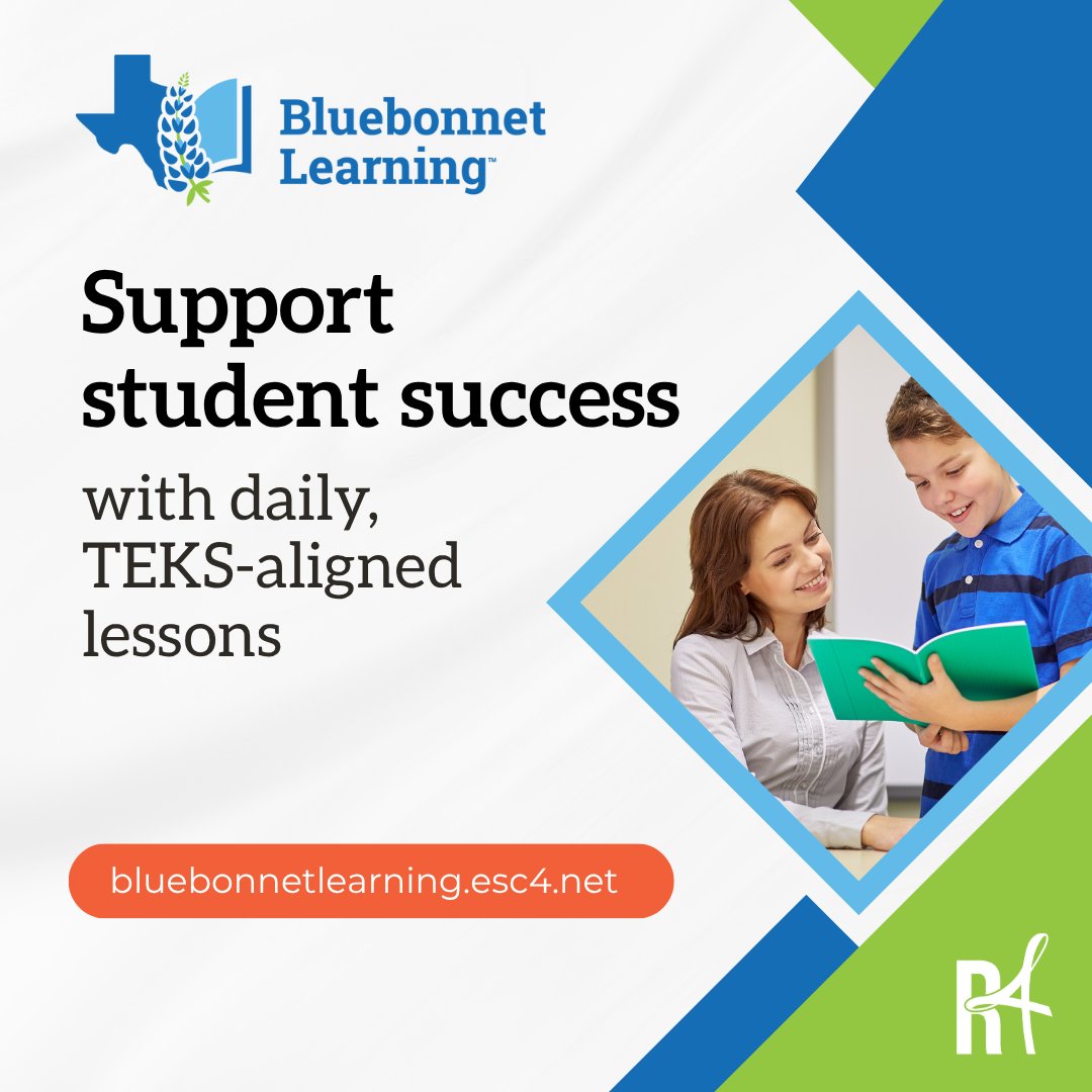 Region 4 Mathematics (@r4math) on Twitter photo Bluebonnet Learning is TEKS-aligned, <a href="/teainfo/">Texas Education Agency</a> -developed, and built specifically for Texas classrooms.
Daily lessons, pacing tools, and student supports—all in one. Explore more at bluebonnetlearning.esc4.net. Bluebonnet Learning is TEKS-aligned, <a href="/teainfo/">Texas Education Agency</a> -developed, and built specifically for Texas classrooms.
Daily lessons, pacing tools, and student supports—all in one. Explore more at bluebonnetlearning.esc4.net.