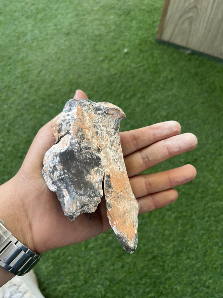 ezzingaza's tweet image. I found it yesterday. A piece of shrapnel, cold and brutal, weighing no less than two kilograms, lying beside the bed of a boy no older than nine.
He slept, or perhaps only pretended. His breathing was shallow but steady, as though his soul had learned to hide from the world.…