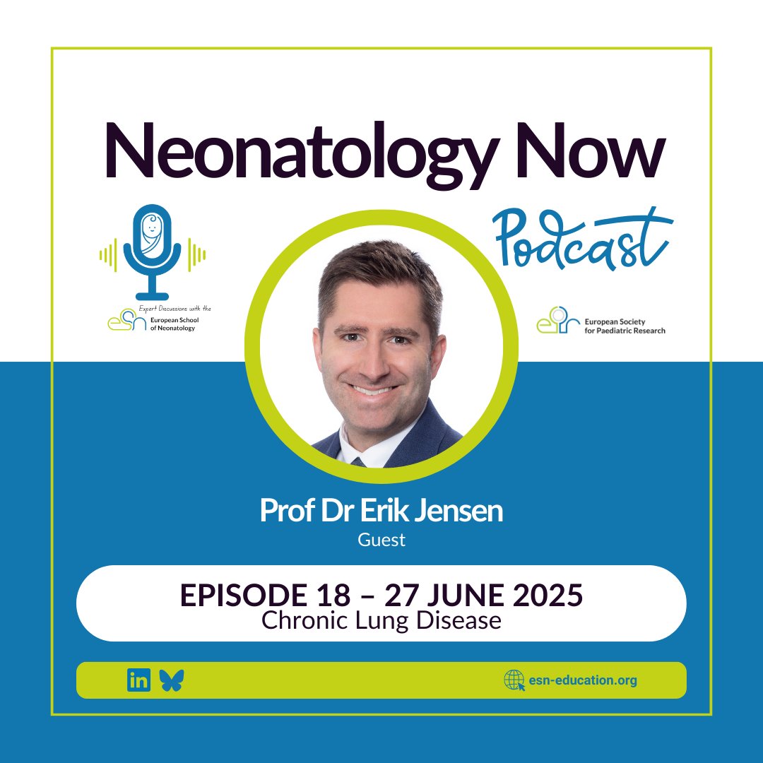 ESPR_ESN's tweet image. 🎧Out Now! In the new episode of Neonatology Now, Dr Erik Jensen discusses Chronic Lung Disease, new diagnostic criteria, & what research is needed to improve diagnosis & prevention 🫁 Tune in now! neonatology-now.podigee.io