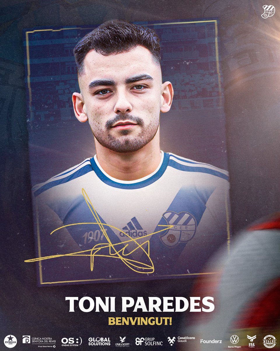 𝐓𝐎𝐍𝐈 𝐏𝐀𝐑𝐄𝐃𝐄𝐒 💙🤍✍️

🦈 Nou davanter centre per al Primer Equip masculí!

Toni Paredes arriba procedent del Sant Andreu i vestirà l’escapulada durant, almenys, una temporada. 🔫

Benvingut al Nou Sardenya, Toni!

ℹ️ Més informació: ceeuropa.cat/component/k2/t…

#Paredes2026