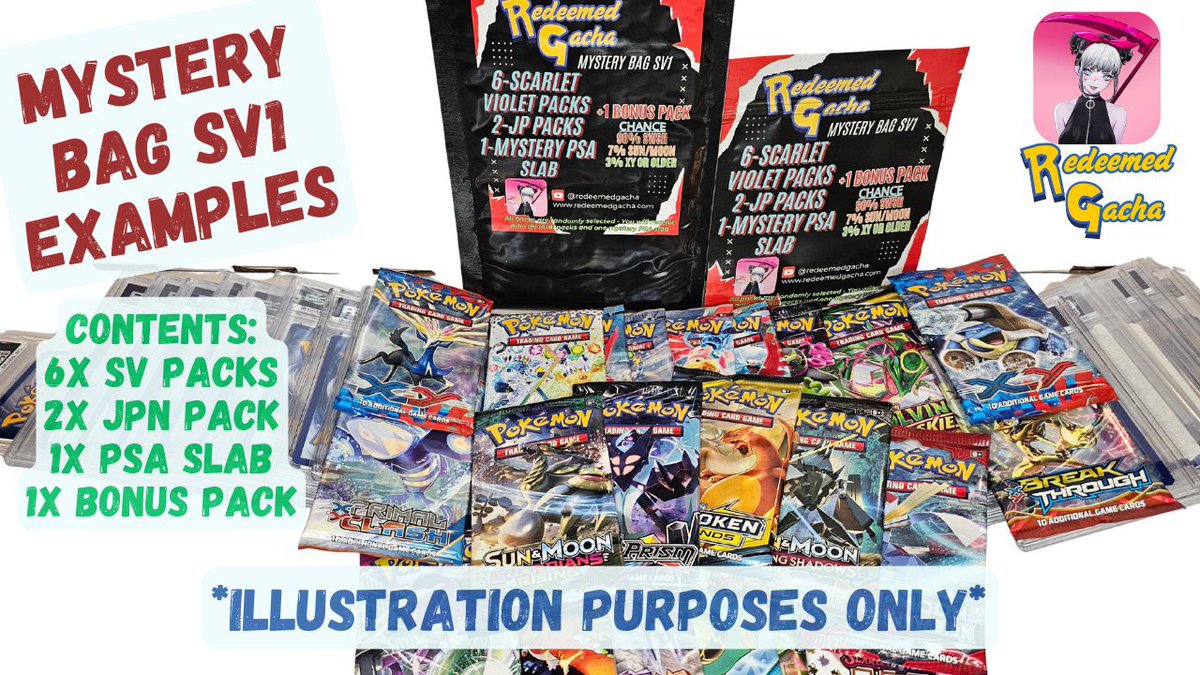 Pokemon Giveaways (@poketcgiveaways) on Twitter photo Win TWO of these Mystery Bags! 👀
✅ Repost and like
✅ Follow us and <a href="/RedeemedGacha/">Redeemed Gacha</a>
✅ Tag a mate who would like one
🗓️ Winner drawn on 5th July
#PokemonTCG | #PokemonGiveaways Win TWO of these Mystery Bags! 👀
✅ Repost and like
✅ Follow us and <a href="/RedeemedGacha/">Redeemed Gacha</a>
✅ Tag a mate who would like one
🗓️ Winner drawn on 5th July
#PokemonTCG | #PokemonGiveaways