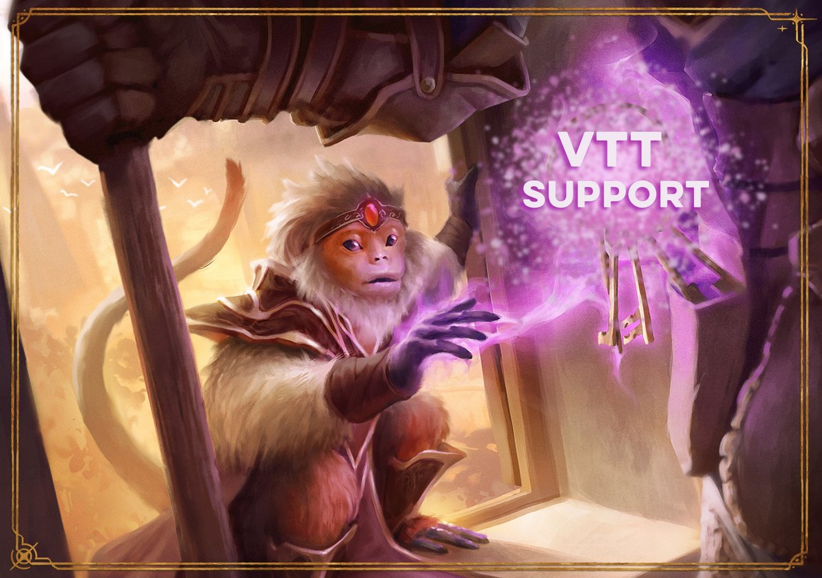 DarringtonPress's tweet photo. What? Is that? It is!

An updated DPCGL to include select virtual tabletops (VTTs) 🎉

We are so excited to say this currently includes @DemiplaneRPG, @roll20app, &amp; @FoundryVTT!

Look out for future updates as we grow with this community ❤️‍🔥

The DPCGL📜 https://t.co/Jpz8nVt6D9 https://t.co/LYGeUJsjhk