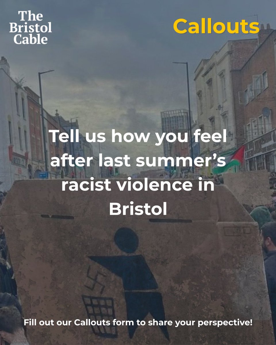 Almost a year since the worst racist riots in generations hit the UK, including Bristol on 8 August 2024. We're speaking to Bristolians about how last summer's violence affected their views of the city. Get in touch 👇

bit.ly/44mXKZO