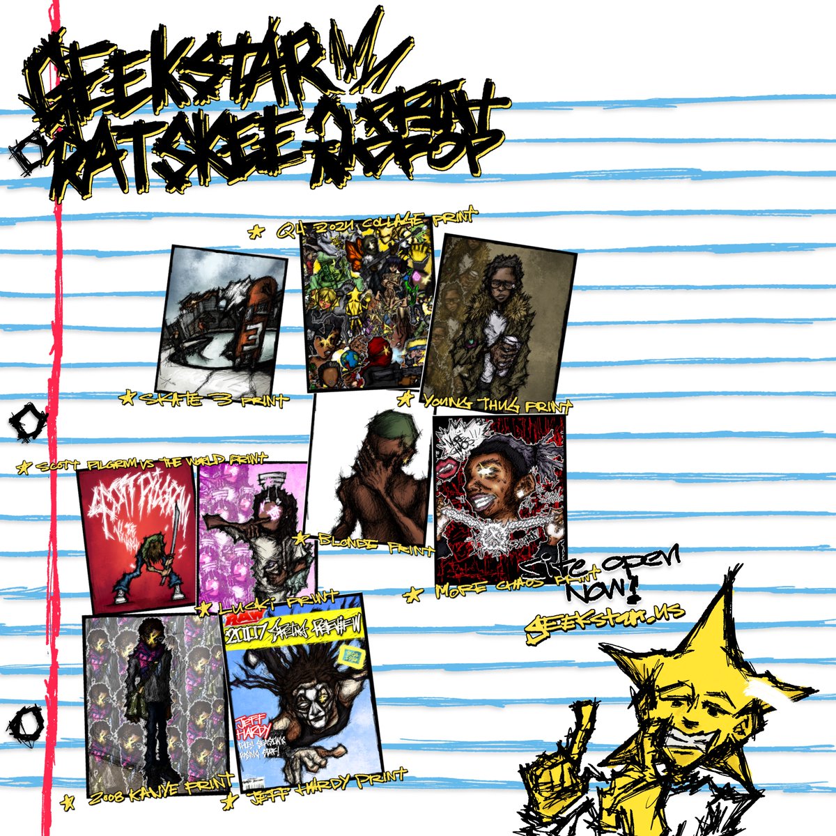 geekstaratskeeg's tweet image. site open prints out now ❤️