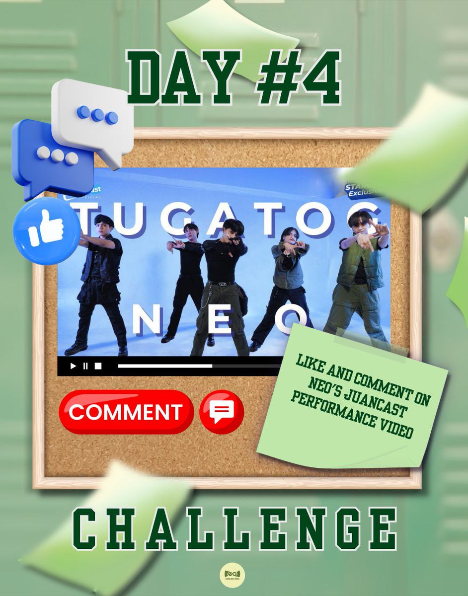 [D-4] 30 Days Challenge 🌟

Like and Comment on NEO's JuanCast Performance Video

📝Mechanics: 
√ Reply with your entry + proof (screenshot) + use the official tags. 
√ Deadline is until 11:59PM. 
√ Keep up the Streak! 

#NEO_PH #ReadyGlow 
#30DaysChallenge #NEON_Day4