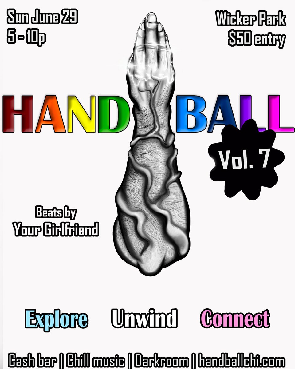 Hand Ball - Next Party May 25 (@handballchicago) on Twitter photo Come celebrate Pride with us at Hand Ball this Sunday!
Twirl and fist the evening away with DJ Your Girlfriend (<a href="/TemperTantric/">Your Girlfriend (its me)</a>) 🪩 🎶
Advanced tix @ handballchi.com
Door tix available all night! DM for details Come celebrate Pride with us at Hand Ball this Sunday!
Twirl and fist the evening away with DJ Your Girlfriend (<a href="/TemperTantric/">Your Girlfriend (its me)</a>) 🪩 🎶
Advanced tix @ handballchi.com
Door tix available all night! DM for details