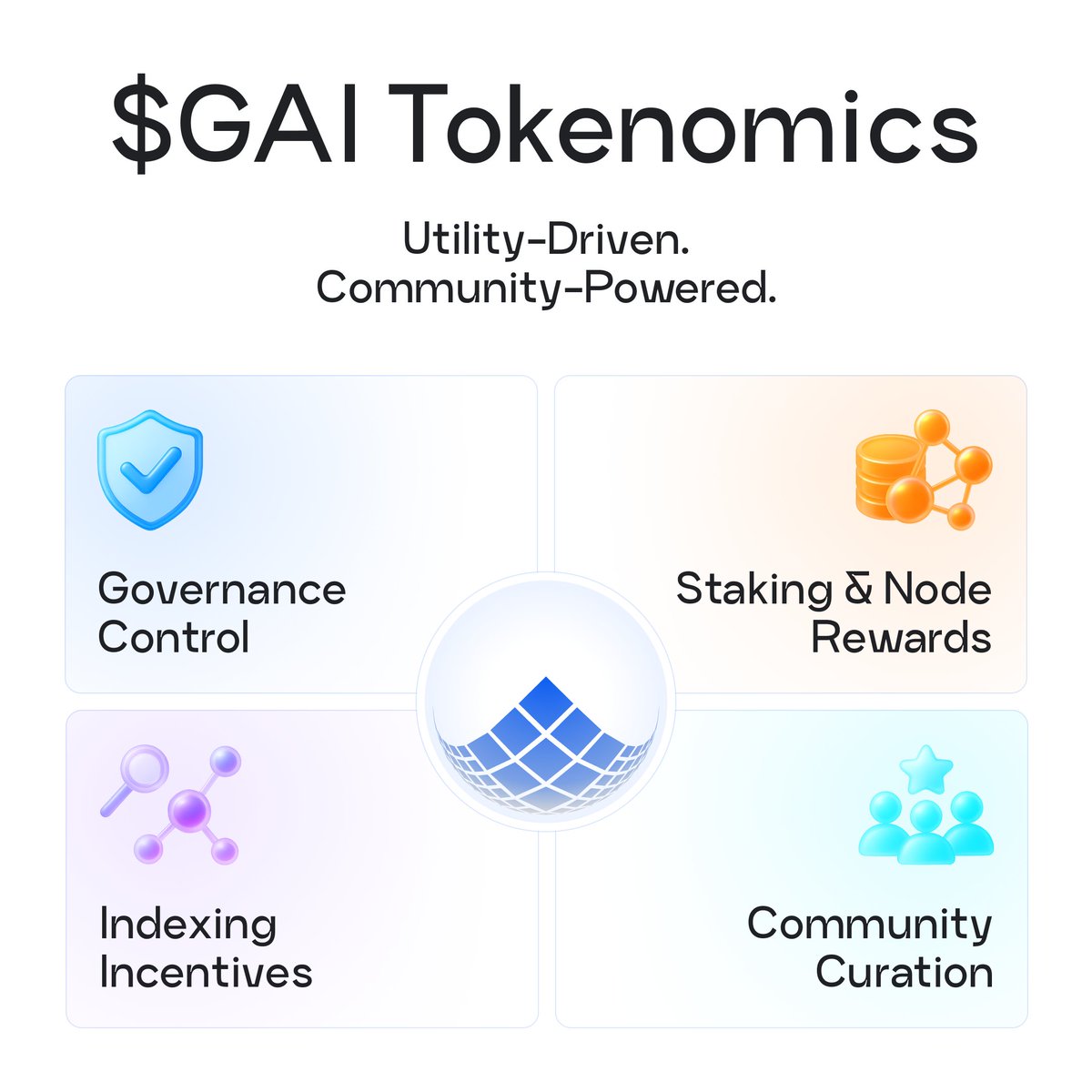 GraphAIOfficial's tweet photo. 🚨 As the $GAI token sale has ended - Now it's time to understand more about Tokenomics and its Utilities.

$GAI is more than a token. It powers the GraphAI ecosystem through:
🔹 Governance
🔹 Staking & Node Rewards
🔹 Indexing Incentives
🔹 Community Curation

And with 69% reserved for fair launch, we’re keeping it as real as our data with No team tokens, No advisor allocations, and No unnecessary marketing spend.

Built for the builders. Owned by the community. $GAI fuels the AI-powered data layer for Web3.