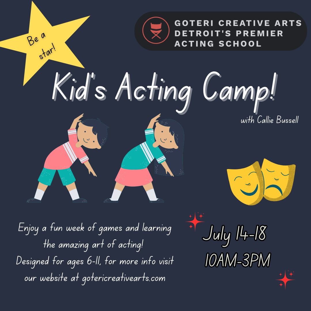Richgoteri's tweet image. SPOTS STILL AVAILABLE!! 
We still have openings for our Kid&apos;s Camp! 
Don&apos;t miss out on an incredibly fun week of acting for kids!
Register at the link in our bio!
#actingforkids #detroitacting #kidsactingclass