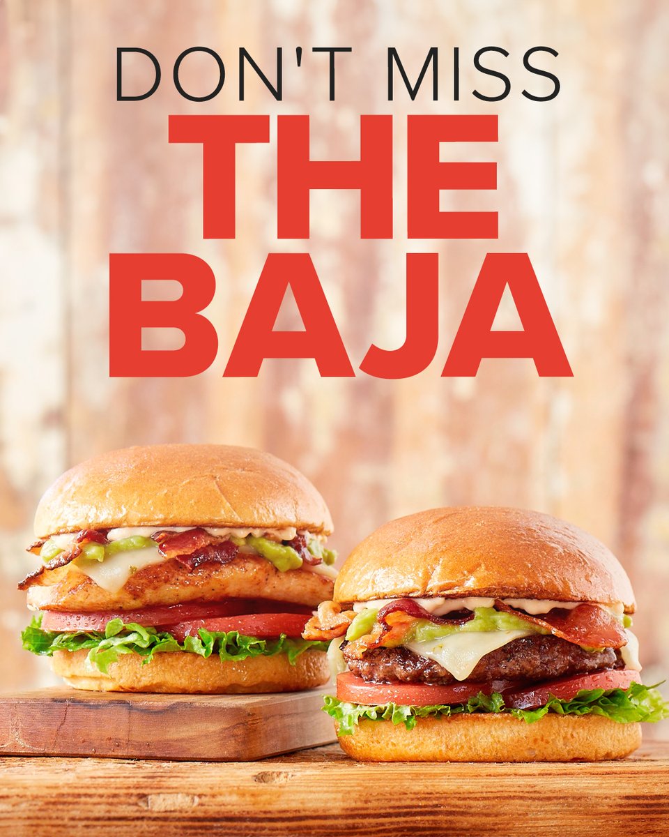 Ride the wave to Bobby’s for the Baja! 🌊 

Our Baja Chicken Sandwich and Baja Burger brings all the coastal flavor with guac, bacon, melty pepperjack and chipotle mayo. ⛱ No sunscreen required. 

Find your nearest Bobby’s here: bit.ly/3esXld2