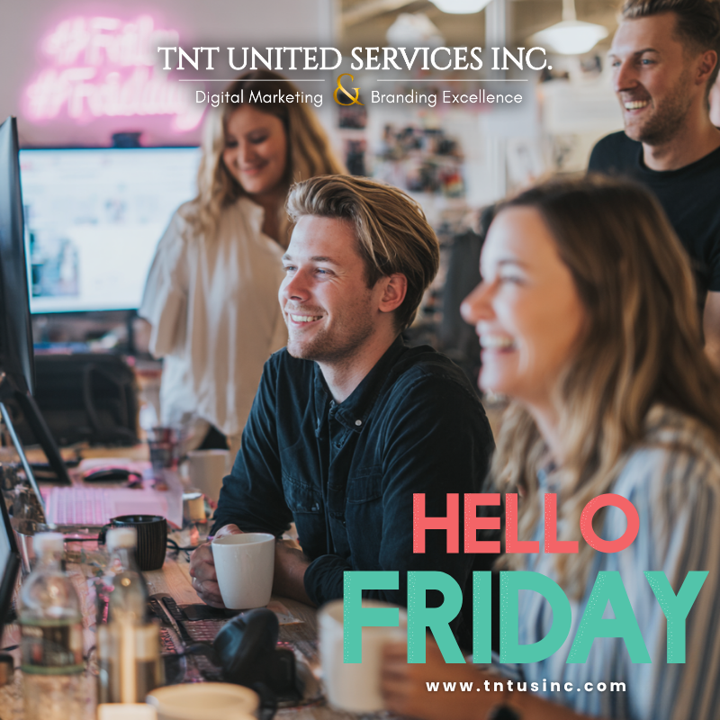 ConnectTNT's tweet image. We made it!
Here’s to creative wins, client wins, and caffeine-fueled campaigns. Happy #FinalyFriday from TNT!

Call Us Today at 888-959-5411 or Visit our website: bit.ly/3fEjmYb

#FinalyFriday #CreativeTeam #DigitalMarketingLife #TNTDigitalMarketing #FridayVibes