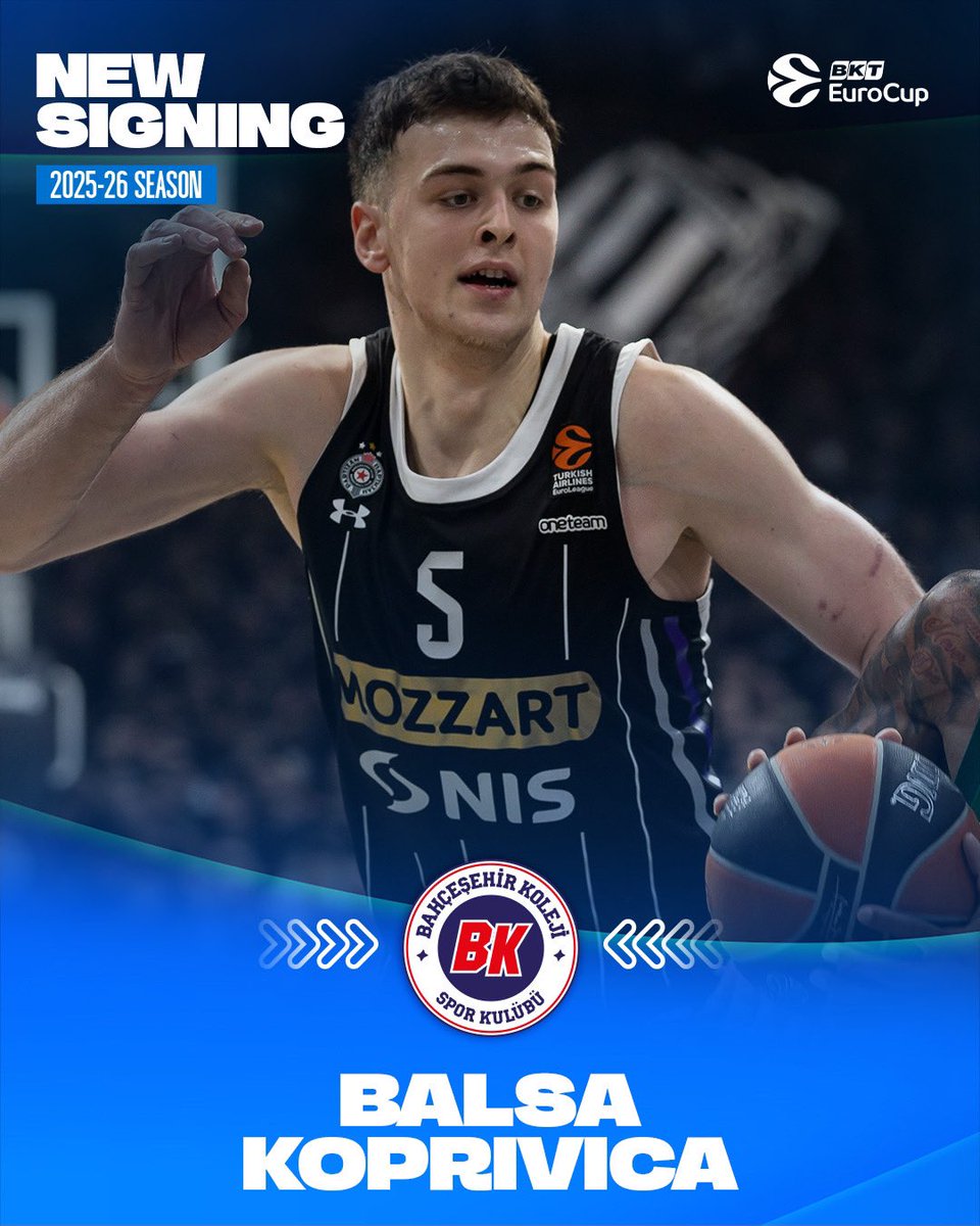 Another move today 👀 

<a href="/balsa_koprivica/">Balša</a> is headed to Turkey and signs a deal with <a href="/BKBasketbol/">Bahçeşehir Koleji Spor Kulübü</a>