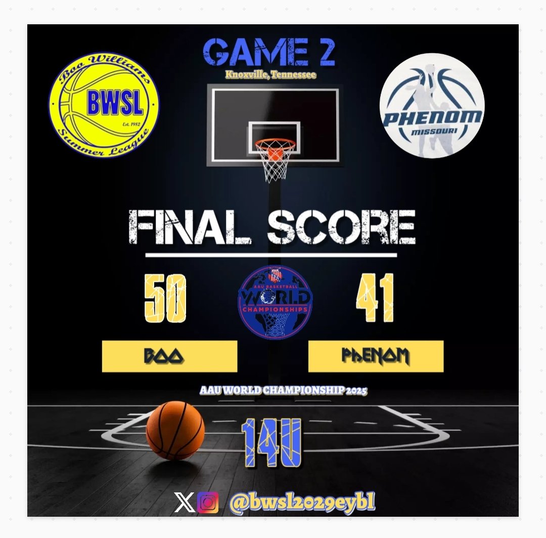 Boo Williams 2029 JR EYBL 💙💛 (@bwsl2029eybl) on Twitter photo When two <a href="/NikeGirlsEYBL/">Nike Girls EYBL</a> programs are on the court, you know it's going to good....this was a very physical and close game but Boo came out with W. On to Game 3 at 1pm EDT.
<a href="/aaugirls_bball/">AAU Girls Basketball</a> When two <a href="/NikeGirlsEYBL/">Nike Girls EYBL</a> programs are on the court, you know it's going to good....this was a very physical and close game but Boo came out with W. On to Game 3 at 1pm EDT.
<a href="/aaugirls_bball/">AAU Girls Basketball</a>