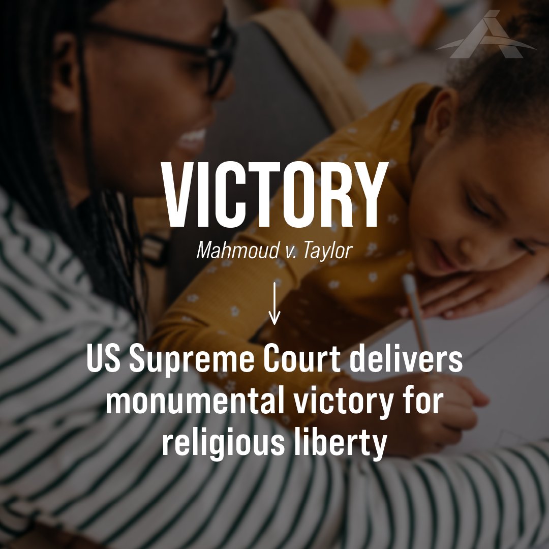 Alliance Defending Freedom (@adflegal) on Twitter photo 🚨 BIG WIN at SCOTUS: In Mahmoud v. Taylor, the Court sided with Maryland parents who simply wanted to opt their kids out of classroom lessons that contradicted their family’s religious beliefs on sexuality and gender.
ADF’s <a href="/john_bursch/">John Bursch</a>:
“The U.S. Supreme Court’s decision is a 🚨 BIG WIN at SCOTUS: In Mahmoud v. Taylor, the Court sided with Maryland parents who simply wanted to opt their kids out of classroom lessons that contradicted their family’s religious beliefs on sexuality and gender.
ADF’s <a href="/john_bursch/">John Bursch</a>:
“The U.S. Supreme Court’s decision is a