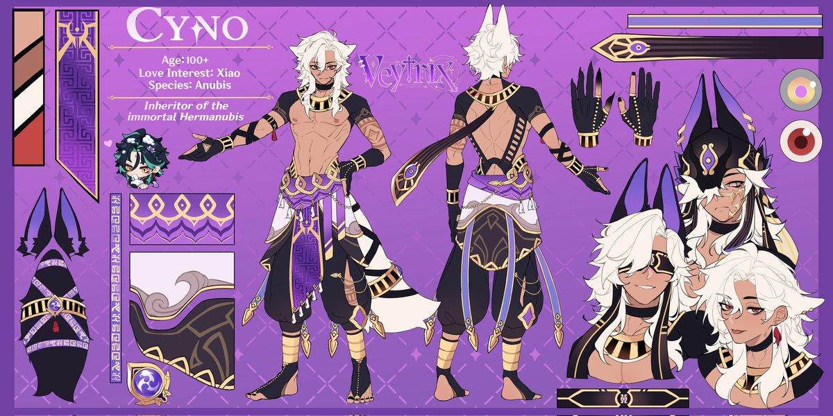 Cyno redesign Ref
For my #CyXiao purposes..
.
.
#GenshinImpact #Cyno #xiao
