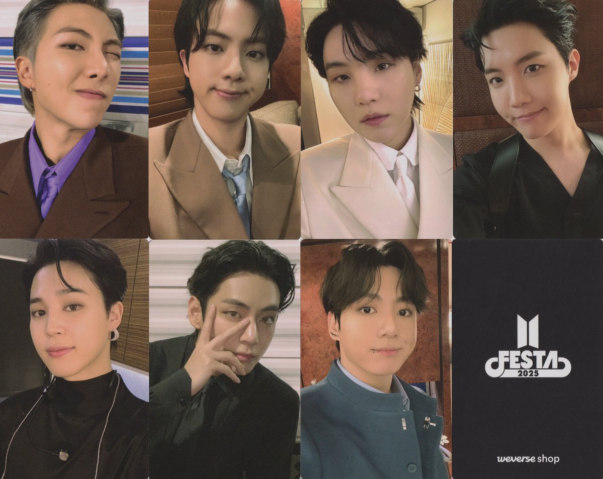 SCAN] BTS 2025 Festa ₩100,000 Purchase Benefit Photocard Set ⤷ hq