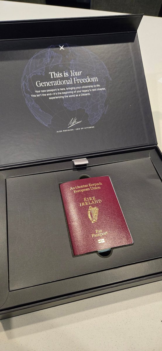 MrsSessions's tweet image. It's here! 
Thanks so much to @CitizenX and @PlanBpassport for making the experience of getting both myself and my father our EU passports an absolute breeze. It's incredibly freeing to no longer be tied to a single jurisdiction. 

Now to work on the same for @BTCsessions...