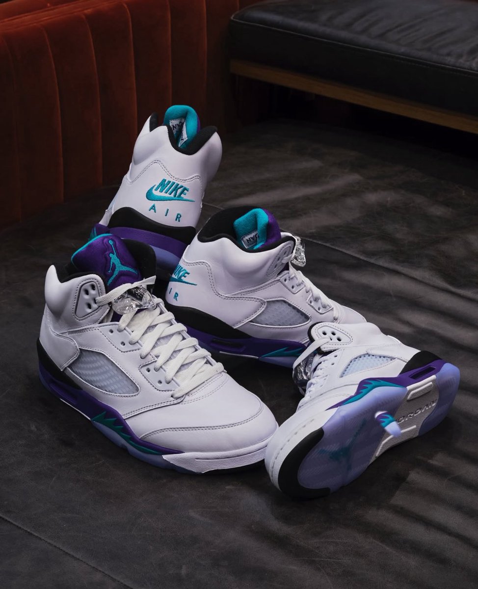 retro 5 grape outfit
