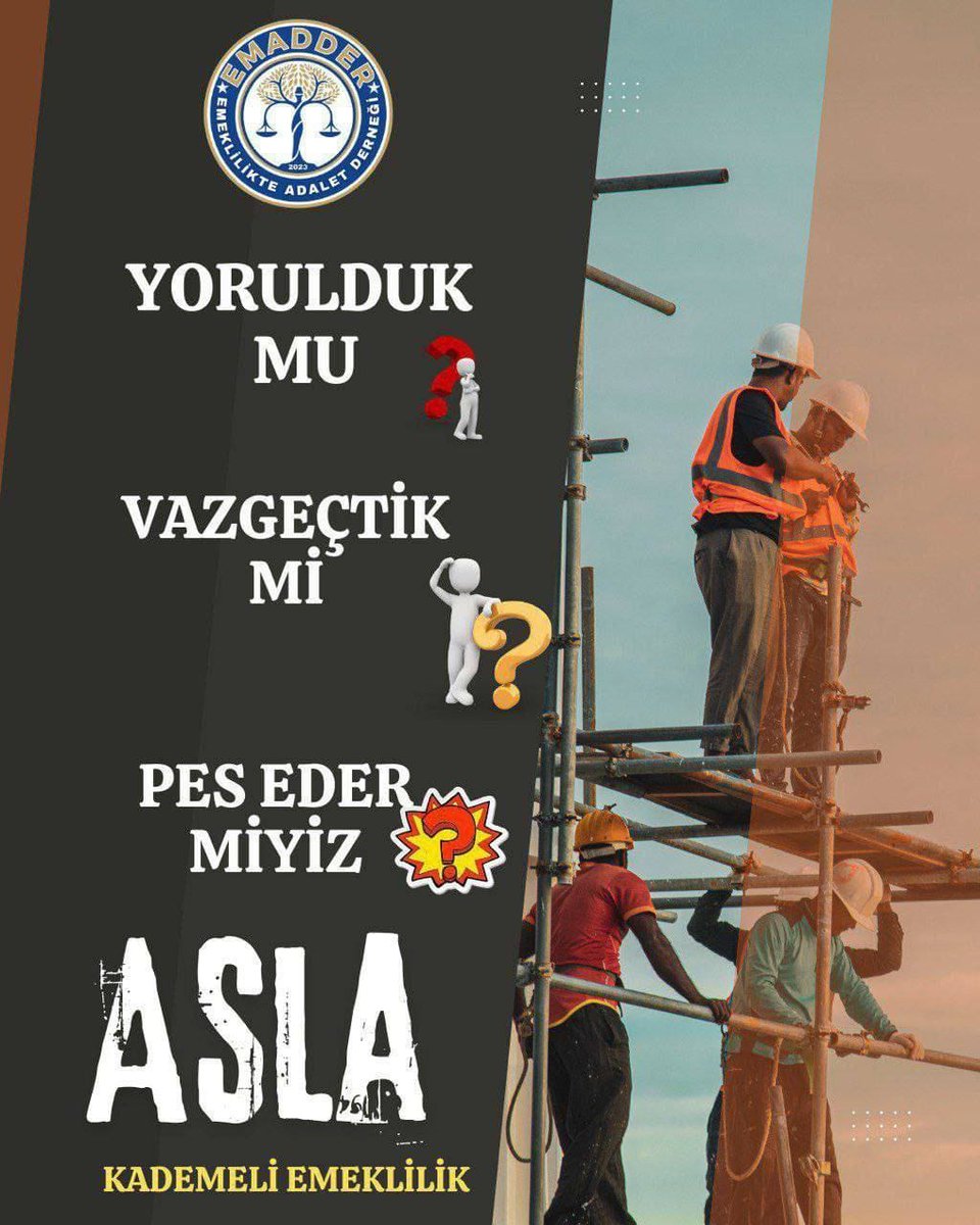 8 Eylül 1999 sonrası SGK girişli arkadaşlar. Mücadelemiz tüm hızıyla devam ediyor.
Herkesi destek için telegrama davet ediyoruz.
Telegram grubumuz 
👇👇👇
t.me/+m8svNY0MJFZlM…

#YasamaBitmedenKademe

Osayi #Kılıçdaroğlu Avni Yıldırım