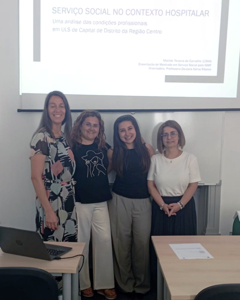 ismt_coimbra's tweet photo. 📣 Matilde Teixeira de Carvalho defendeu a dissertação de Mestrado em Serviço Social: "SERVIÇO SOCIAL NO CONTEXTO HOSPITALAR".
Parabéns e sucessos futuros! 🎓
#ISMT #CIMRegiaodeCoimbra #cimrc #cimrcoimbra #AEISMT #EuSouISMT #EnsinoSuperiorCoimbra https://t.co/T1Hle7JvqV