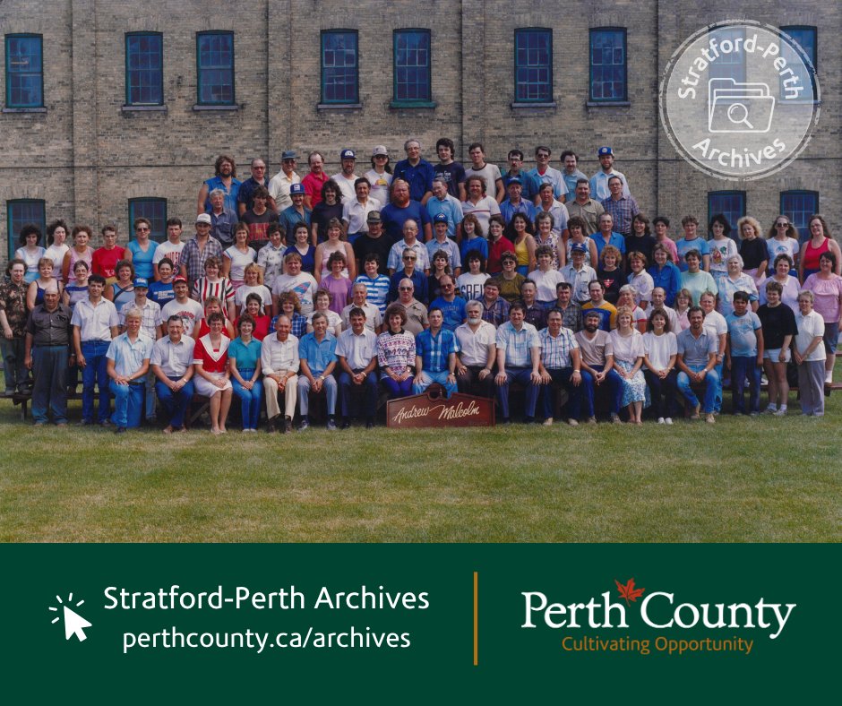 Perth County (@perthcounty) on Twitter photo A generous community member recently donated records from the Malcolm Furniture Company’s Listowel plant to Stratford-Perth Archives, including copies of a staff photo taken on July 19, 1990. If you would like a print, contact archives@perthcounty.ca. perthcounty.ca/archivesblog A generous community member recently donated records from the Malcolm Furniture Company’s Listowel plant to Stratford-Perth Archives, including copies of a staff photo taken on July 19, 1990. If you would like a print, contact archives@perthcounty.ca. perthcounty.ca/archivesblog