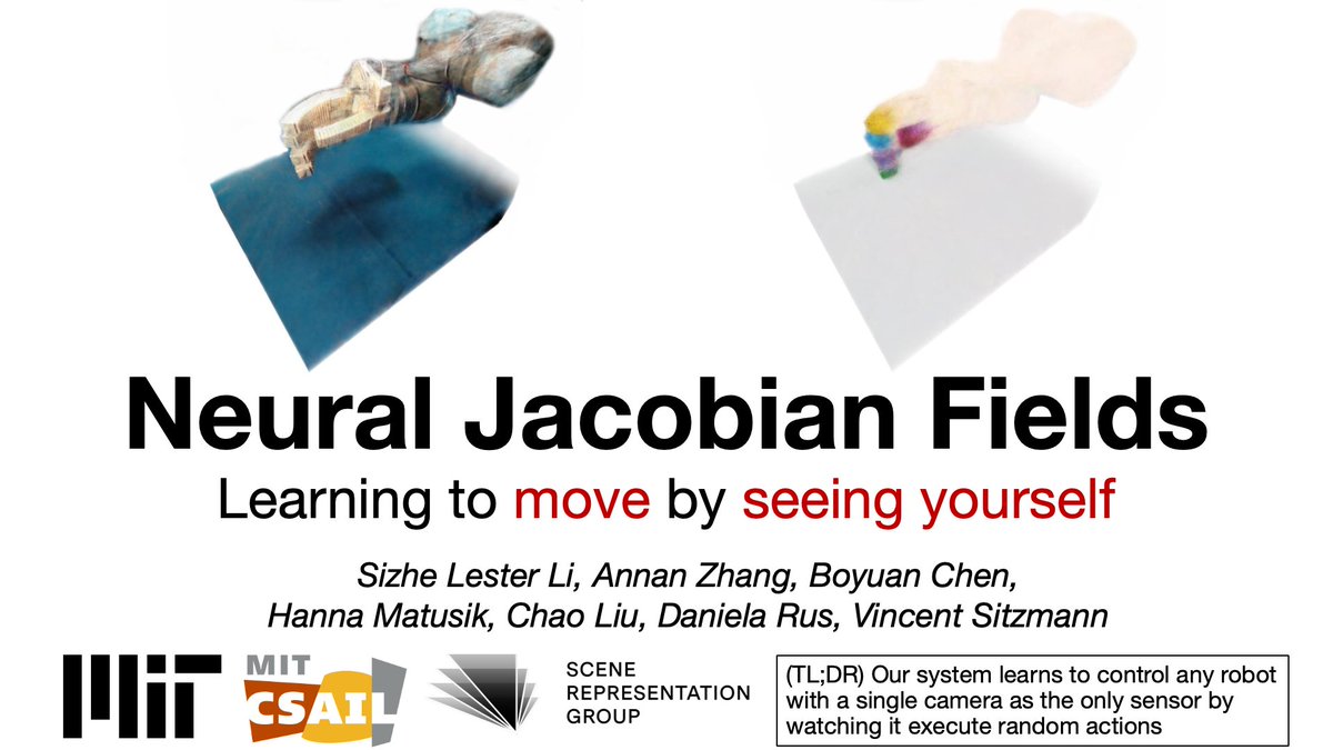 sizhe_lester_li's tweet image. Now in Nature! 🚀 Our method learns a controllable 3D model of any robot from vision, enabling single-camera closed-loop control at test time! This includes robots previously uncontrollable, soft, and bio-inspired, potentially lowering the barrier of entry to automation!
Paper:…