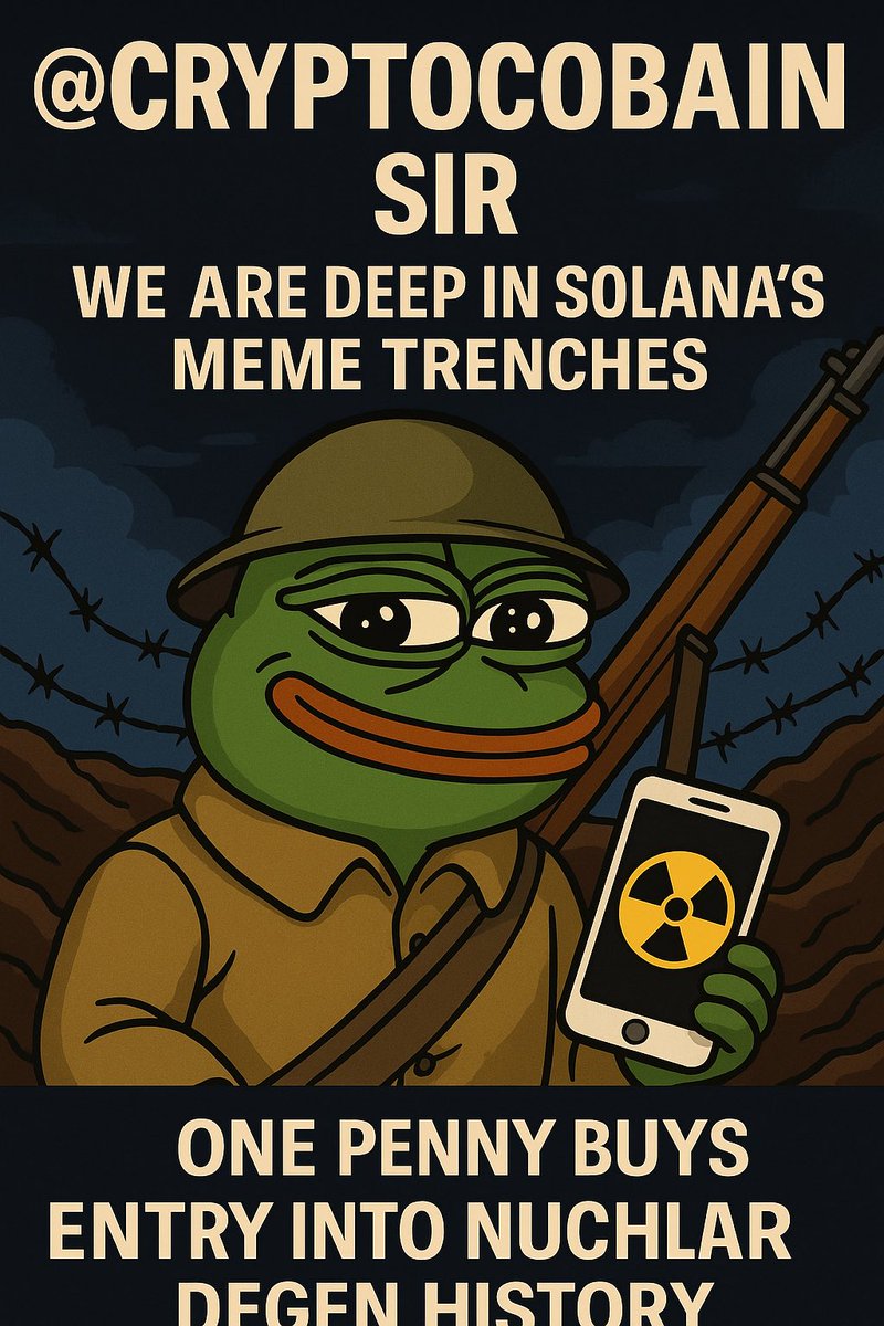 o_ww3con's tweet photo. @CryptoCobain we are deep in Solana’s meme trenches.
$WW3CON just declared war on boredom.
One penny buys entry into nuclear degen history.
It’s on https://t.co/SK100fUWOA, obviously.
You up or you rugged?
#WW3CON #Solana #pumpfun https://t.co/vJ25IPZP4y