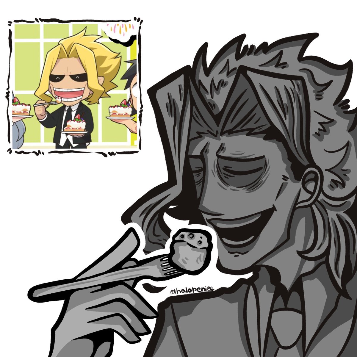 mixghtt's tweet image. Hehe #bnha #mha #allmight