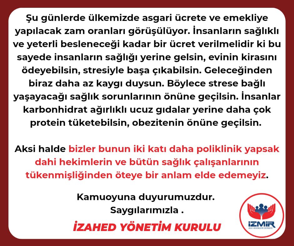 ‼️KAMUOYUNA DUYURUMUZDUR‼️
Poliklinik sayısının yüksekliği doğru sağlık göstergesi değil; sağlık sistemindeki ÇÖZÜMSÜZLÜĞÜ, ÇÖKÜŞÜ göstermektedir.
