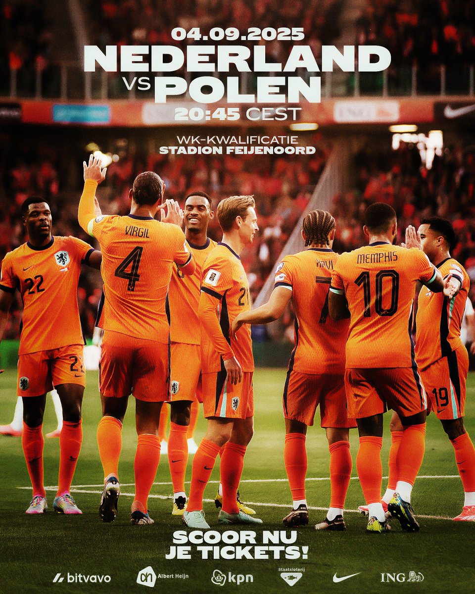 Our first game of the new season! 🧡

🎟️ De kaartverkoop voor #NEDPOL in Rotterdam is geopend voor Oranje ClubCard houders.
↳ onsoranje.nl/tickets

#NothingLikeOranje