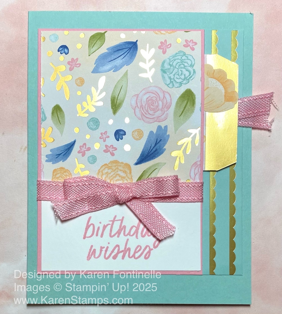 KarenStamps's tweet image. Make a fun card with a hidden tag to be pulled out! This was a close copy of a sample Stampin' Up! made during a virtual event for Demonstrators last weekend, Creativity Now. karenstamps.com/wildflower-bir……#stampinup #creativitynow #hiddentag #wildflowerbirthday #birthdaycard #diycard