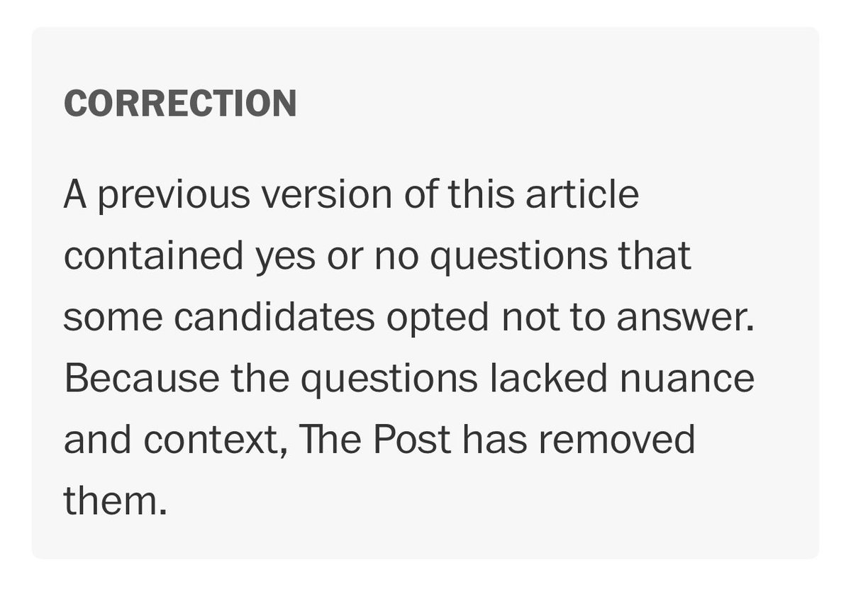 Adam Zuckerman ⚾️ (@azuckermanva) on Twitter photo If you saw or are looking at the <a href="/washingtonpost/">The Washington Post</a> candidate questionnaire for #VA11, be cautious — something went seriously wrong with the process. The Post has since taken down the candidate responses, so I wouldn't take the previously published answers at face value. If you saw or are looking at the <a href="/washingtonpost/">The Washington Post</a> candidate questionnaire for #VA11, be cautious — something went seriously wrong with the process. The Post has since taken down the candidate responses, so I wouldn't take the previously published answers at face value.