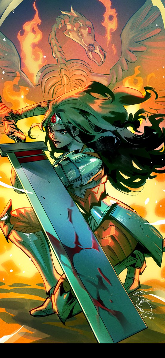 Mirkand's tweet image. My variant cover for #ABSOLUTEWONDERWOMAN #12
ON SALE 9/24/25
I had a LOT of fun on this cover, and I love the giant sword. WW never been so cool for this series, I love this new design! What do you think?
Do not miss it ❤️❤️❤️❤️ #DcComics #WonderWoman