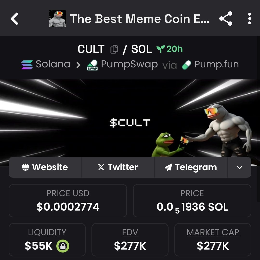 benzoGem's tweet image. You could’ve flipped $37K into $277K+ with $CULT
That’s not theory — that’s real, live action.🚀 And it&apos;s still climbing.
Get in my VIP now. Don’t miss the next one.

CA 
93EpfRSroBwD5DmDBXkaCdLZy8nnShtrVCLMCXjxpump

#ProofNotPromises #ChartDon’tLie