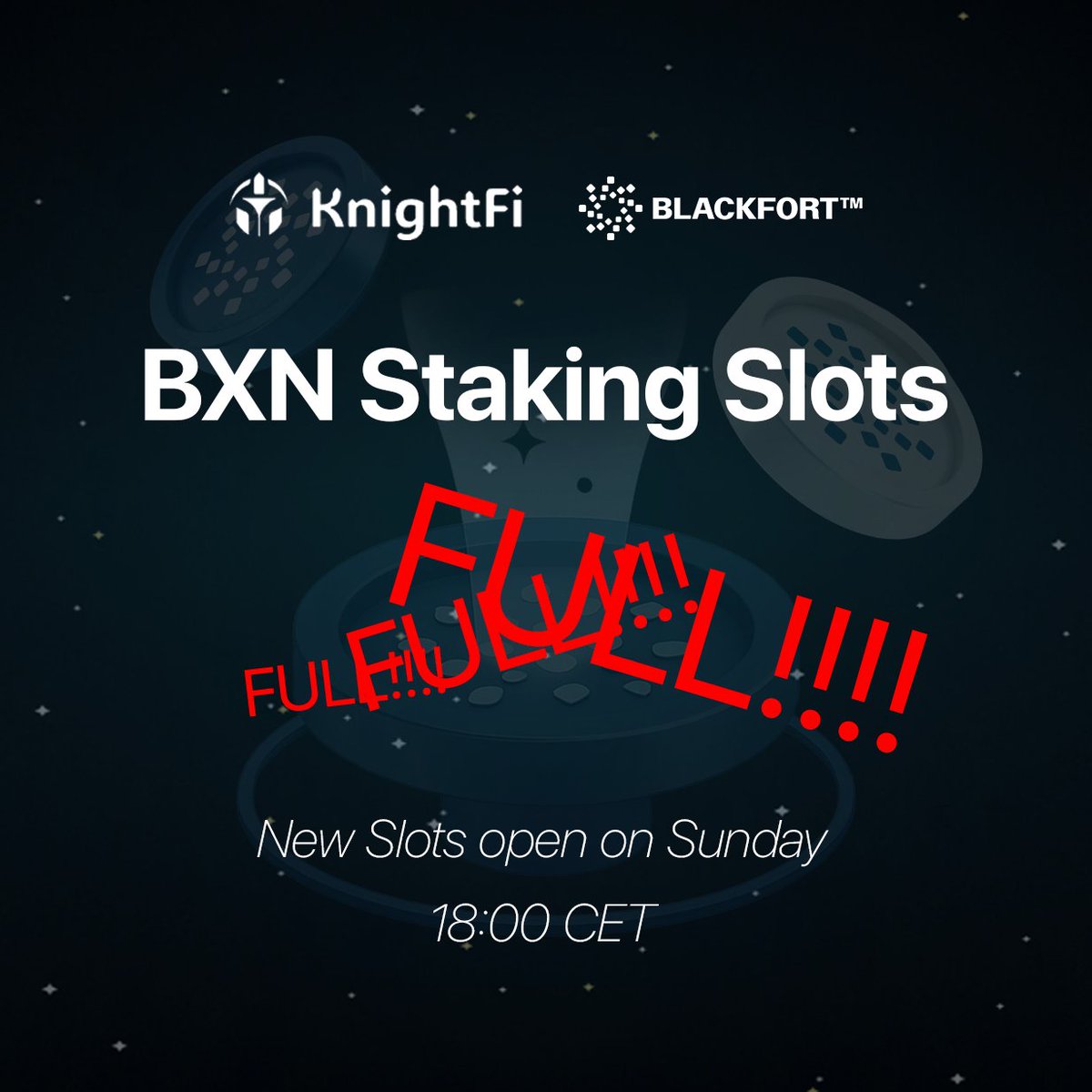 blackfort's tweet image. 🚀 BXN STAKING: RECORD START!

Team, you just pushed ≈ $1.5 million TVL in the first 10 minutes.
The Flexible Pool is already maxed out and rewards are ticking.

What’s still open?
• 6-, 12- and 24-month fixed pools — filling fast.
• New seats will appear on Sunday, 18:00 CET…