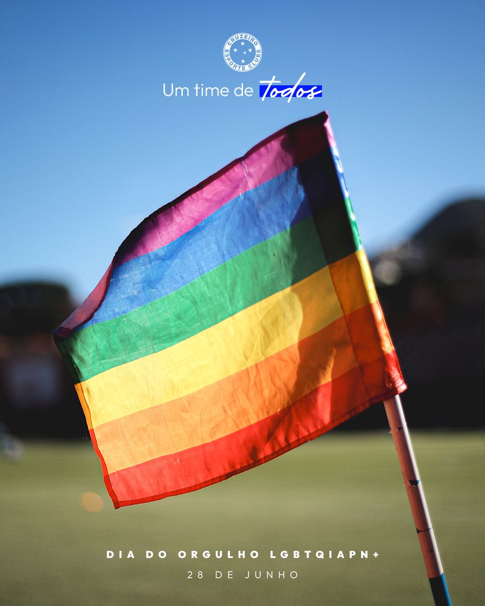 Neste 28 de junho, reafirmamos nosso compromisso com o respeito, a inclusão e o amor em todas as suas formas, dentro e fora de campo. 💙

O Cruzeiro é para todos! 🦊