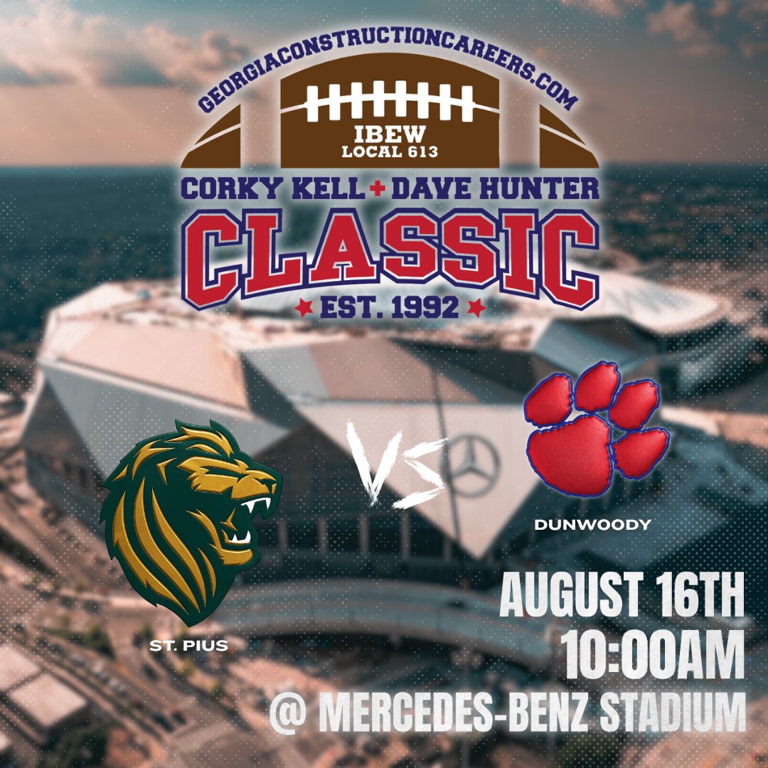 Dunwoody Football (@dunhsfootball) on Twitter photo The Dunwoody Wildcats are going to the BENZ for the Corky Kell Classic AUGUST 16TH! Tickets are available NOW on Go Fan! gofan.co/event/3497263?… <a href="/CoachSchmitzDHS/">Matt Schmitz</a> The Dunwoody Wildcats are going to the BENZ for the Corky Kell Classic AUGUST 16TH! Tickets are available NOW on Go Fan! gofan.co/event/3497263?… <a href="/CoachSchmitzDHS/">Matt Schmitz</a>