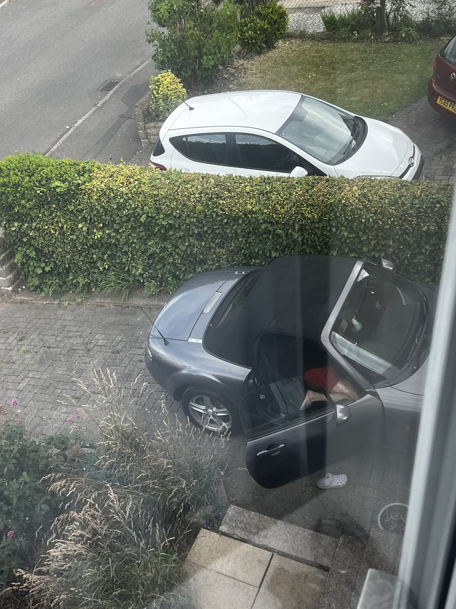 I washed and polished my wife’s car and now she’s vacuuming out my car. I’m sure a writer or a poet could make something out of that, but I think it’s really cute.