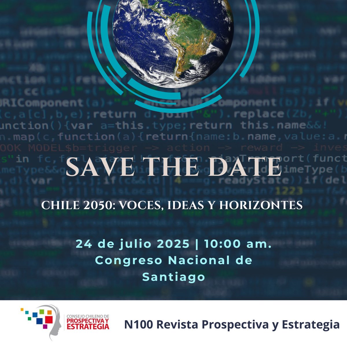 🚨Save The Date

Chile 2050: Voces, Ideas y Horizontes

24 de Julio en el Congreso Nacional de Santiago, hablaremos sobre las metas y lo que se viene para el Chile y el Mundo el 2050. 

🗓️ Agéndenlo!!

#Chile2050 #ProspectivayEstrategia #Futuro