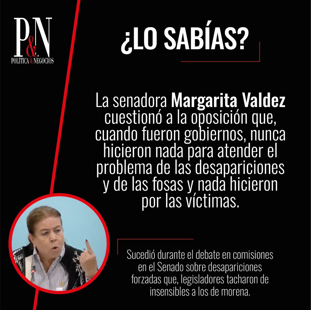 💬Sabías que… <a href="/SenadoraV/">Senadora Margarita Valdez</a>