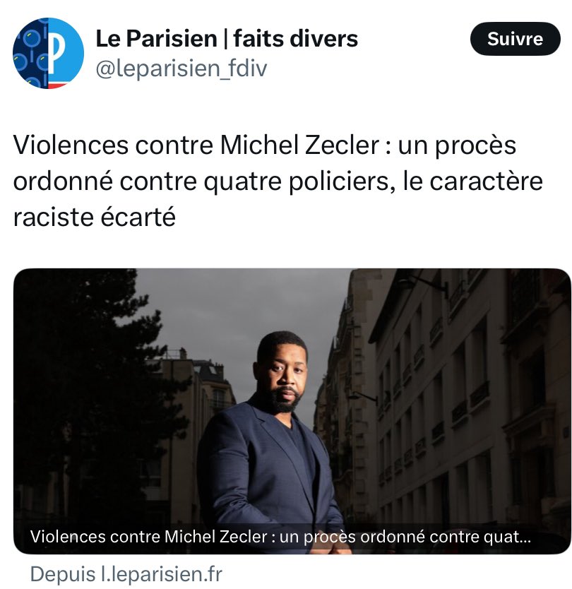 "Le caractère raciste écarté". 
Hallucinant.