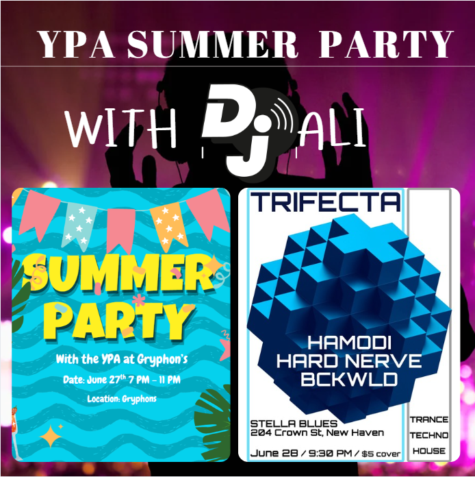 YalePostdocAsso's tweet image. Join us for the YPA Summer Party at Gryphon's TONIGHT! rsvp: yaleconnect.yale.edu/pdypa/rsvp_boo… DJ Ali also has a set at Stella Blues tomorrow night so check that out!
