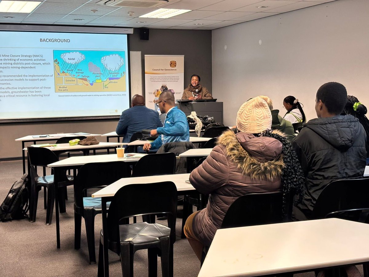 Phuti Tleane wrapped up the CGS team presentations by giving a talk titled ‘Mapping groundwater potential zones using artificial intelligence (AI) technique and GIS: A case study in Capricorn &amp; Sekhukhune districts’. 

Her presentation focused on the application of AI software to
