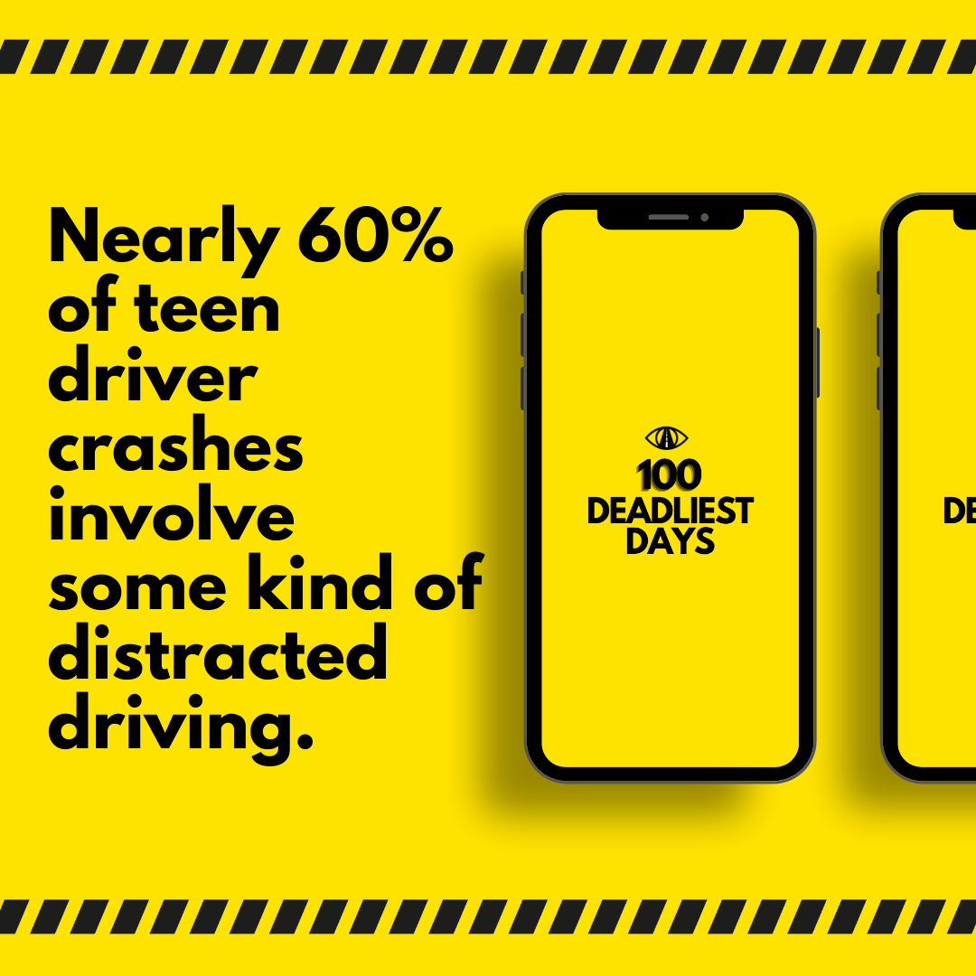 Summer can be a particularly dangerous time for teen drivers and distracted driving only increases the risk. Remind your newly licensed operator to drive distraction-free for a safer summer break. #EyesUpPhonesDown