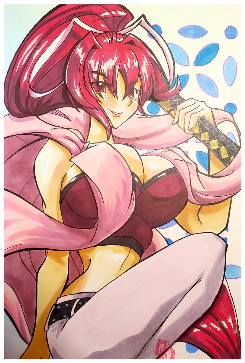 TKayArtz's tweet image. A 90's style Yuzu tattoo 
---
#Yuzuriha #unib #markerart