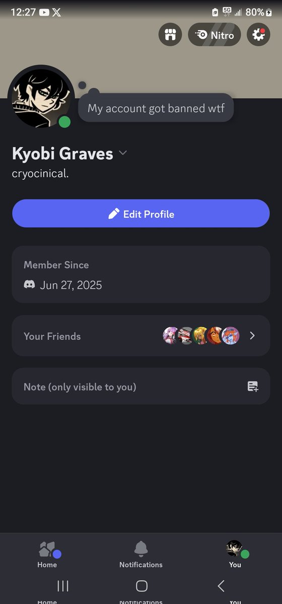 My discord got banned so send me a friend request here