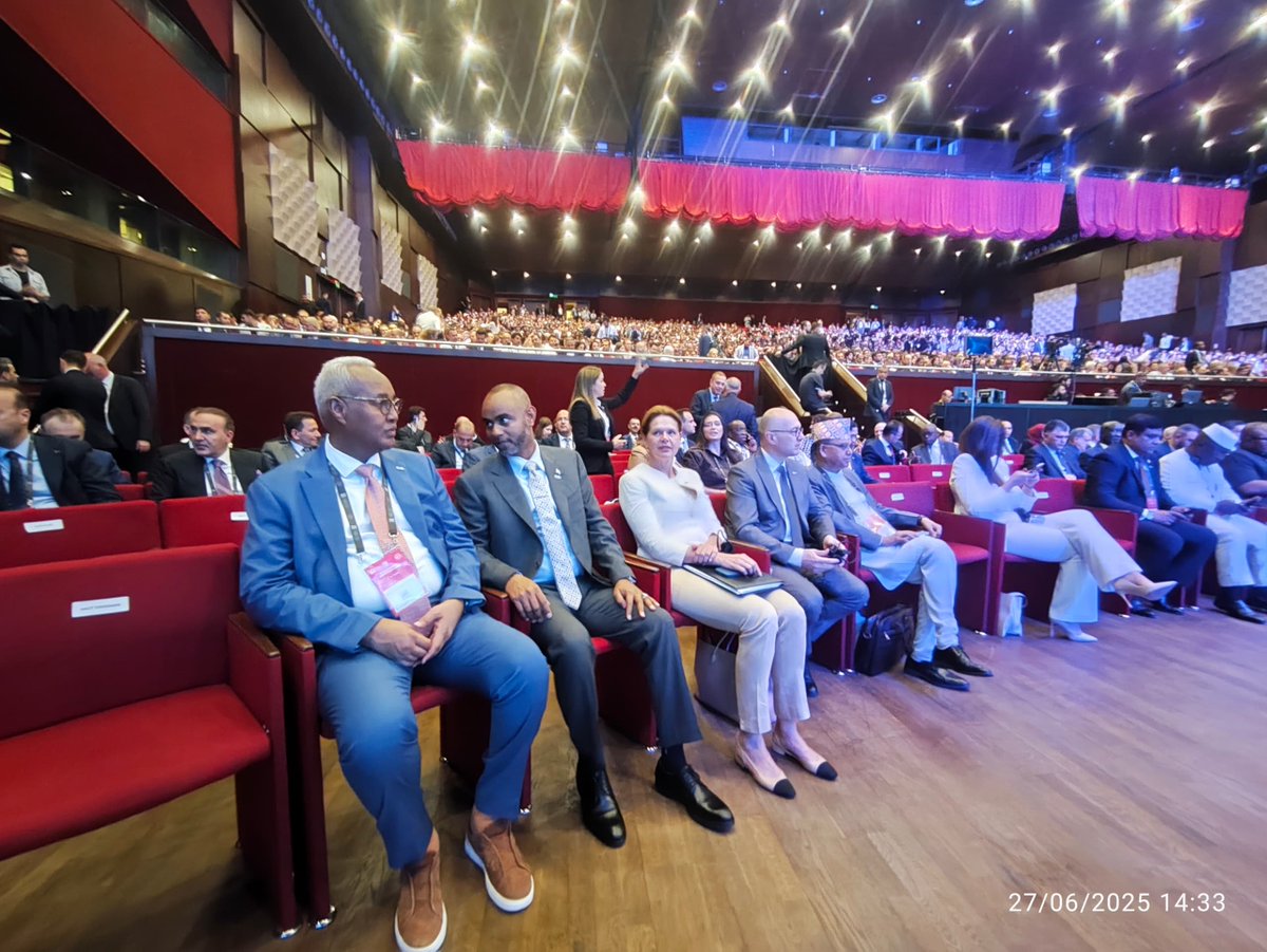 dpfza's tweet image. Today, the Global Transport Connectivity Forum was officially inaugurated by the President Recep Tayyip Erdoğan in Istanbul. The Chairman attended the opening ceremony alongside H.E. Hassan Houmed Ibrahim, Djibouti’s Minister of Infrastructure and Equipment, and H.E. Aden…