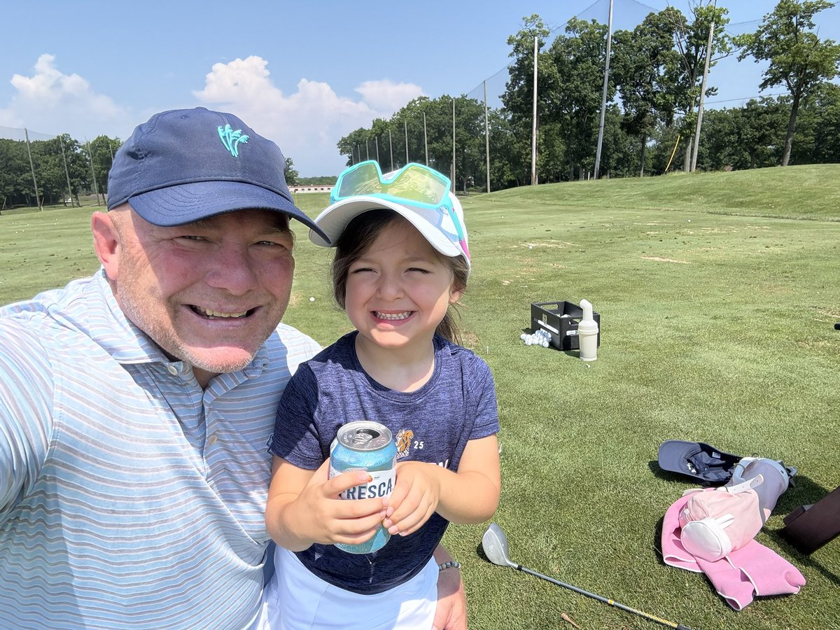 Wanted to go to the range w/ daddy in the heat…