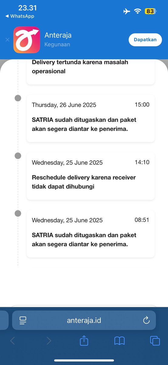 pvvrf48d8y's tweet photo. @AnterajaCare @anteraja_id ubah jadi entaraja aja deh https://t.co/cZaMm888qv